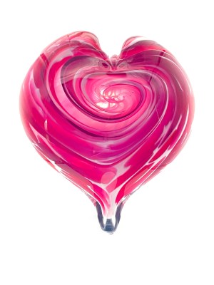 Large Gold Ruby Infinity Heart Paperweight